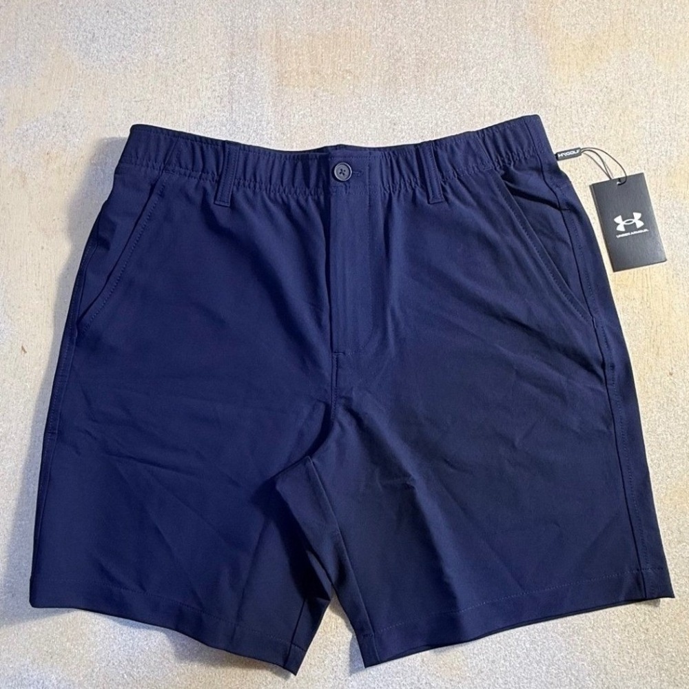 New Under Armour Drive 8"Golf Shorts Mens 34 Navy Blue Performance Athletic-1044